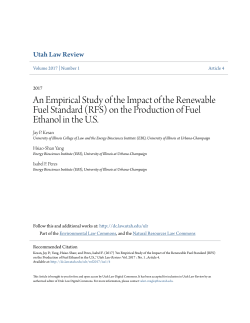 An Empirical Study of the Impact of the Renewable Fuel Standard