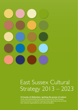 East Sussex Cultural Strategy 2013 &ndash; 2023