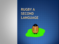 Rugby A Second Language
