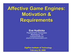 Affective Game Engines - Interactive Intelligence Group