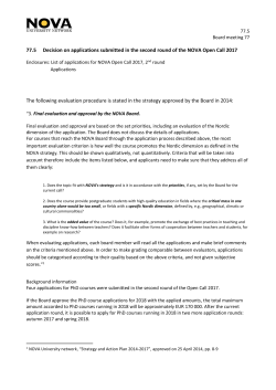 77.5 Decision on applications submitted in the second round of the