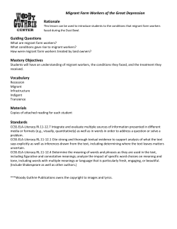 Migrant Farm Workers of Great Depression