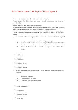 Take Assessment: Multiple