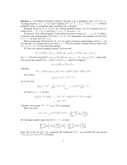 Filtered Probability Space