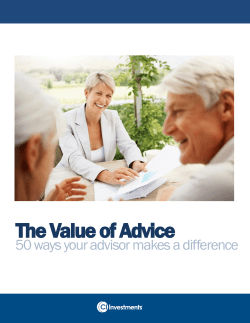 The Value of Advice - Schilling Financial