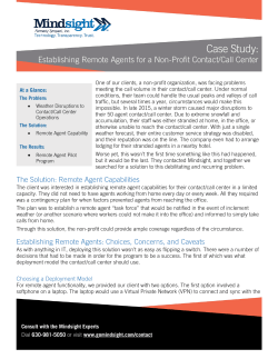Establishing Remote Agents for a Non