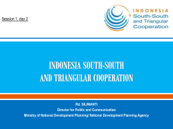 Indonesia south-south and triangular cooperation