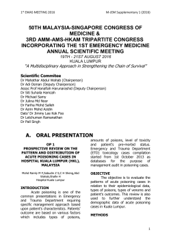 PP 41 - Malaysian Journal of Emergency Medicine