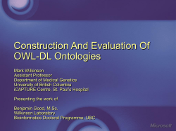 Construction And Evaluation Of OWL-DL Ontologies