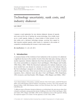 Technology uncertainty, sunk costs, and industry