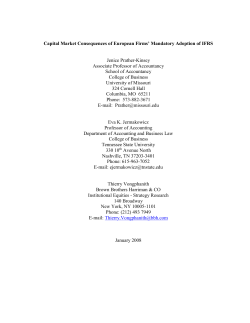 Capital Market Consequences of European Firms` Mandatory