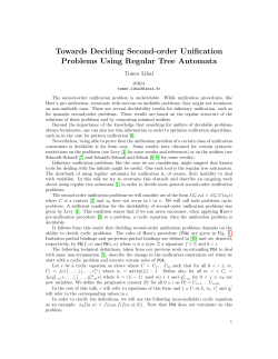 Towards Deciding Second-order Unification Problems Using