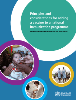 Principles and considerations for adding a vaccine to a national
