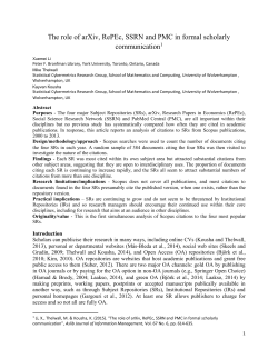 The role of arXiv, RePEc, SSRN and PMC in formal