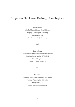 8.3 Exogenous shocks and exchange rate regimes