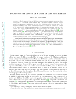 Bounds on the length of a game of Cops and Robbers