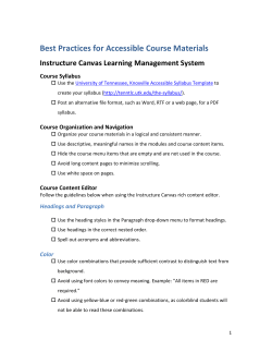 Best Practices for Creating Course Materials in Canvas
