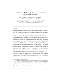 An Efficient and Lightweight Method for Service Level