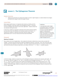 The Pythagorean Theorem