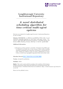 A novel distributed scheduling algorithm for time-critical multi