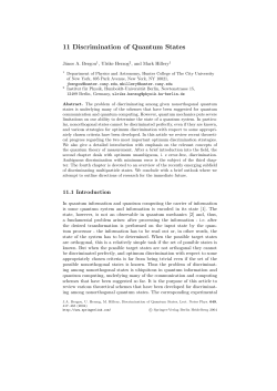 11 Discrimination of Quantum States