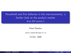 Household and firm behavior in the macroeconomy: a further look