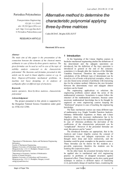 1 Introduction - Periodica Polytechnica