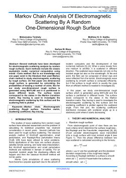 Markov Chain Analysis Of Electromagnetic Scattering By A Random