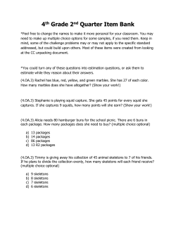 4 th Grade 2 nd Quarter Item Bank