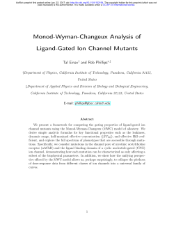Monod-Wyman-Changeux Analysis of Ligand-Gated Ion
