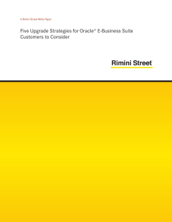 Five Upgrade Strategies for Oracle E-Business Suite
