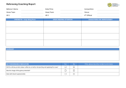 FFA Referee Coaching Form
