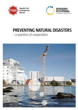 Preventing natural disasters : a question of cooperation