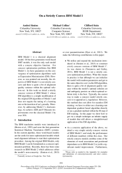On A Strictly Convex IBM Model 1