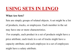 Lingo-sets