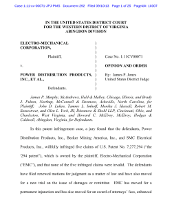 Electro-Mechanical Corp. v. Power Distribution Products, Inc.