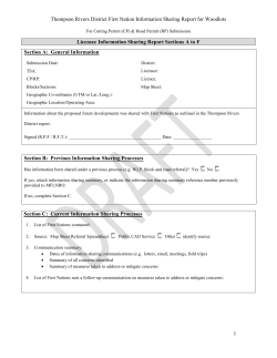 First Nation Info Sharing Report for Woodlots