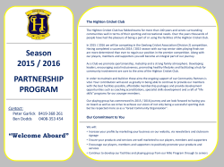 HCC 2015/16 Sponsorship Partnership