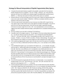 Strategy for Manual Interpretation of Peptide Fragmentation Mass