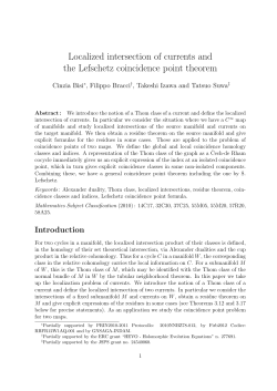 Localized intersection of currents and the Lefschetz coincidence