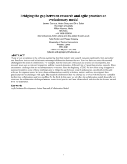 Bridging the gap between research and agile practice: an