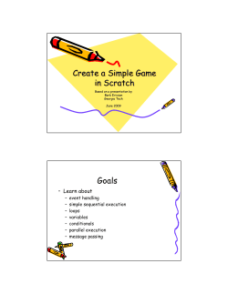 Create a Simple Game in Scratch Create a Simple Game in Scratch
