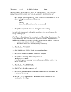 The Lottery vers. 2 by Shirley Jackson Name ALL RESPONSES