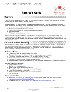 Skyrise Referee`s Guide