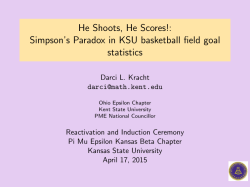 Simpson`s Paradox in KSU basketball field goal statistics