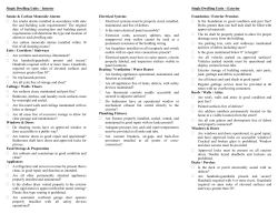 Single Dwelling Units &ndash; Interior Smoke