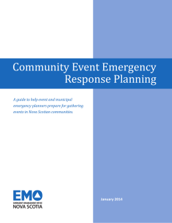 Community Event Emergency Response Planning