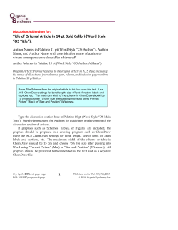 MS Word template - Organic Syntheses