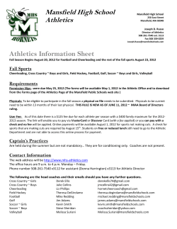 Fall Sports - Mansfield High School Athletics