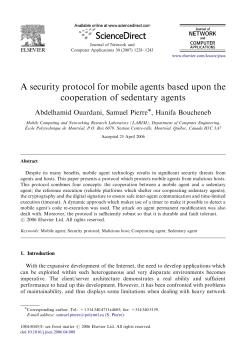 A security protocol for mobile agents based upon the